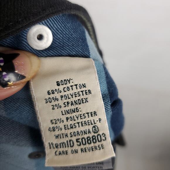 NEW LL Bean Flannel Lined Jeans Perfect Stretch Straight Leg Womens 16 Black - Picture 9 of 13